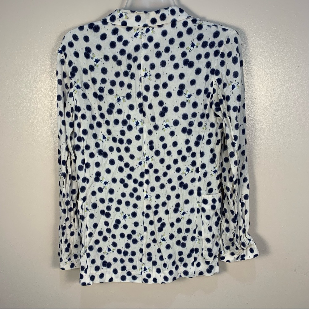 H&M X Anna Glover Lightweight Viscose Bee Dotted Print Blazer Jacket - Picture 9 of 12